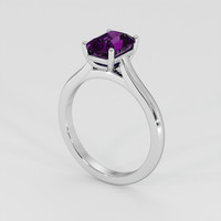 2.06 Ct. Purple Sapphire Ring, 14K White Gold 2