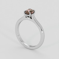 0.99 Ct. Bi Color Sapphire Ring, 14K White Gold 2