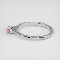 0.25 Ct. Pink Sapphire Ring, 14K White Gold 4