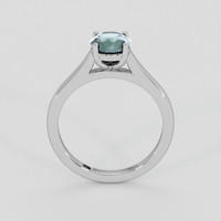 1.25 Ct. Bluish Green Sapphire Ring, 14K White Gold 3