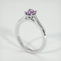 0.92 Ct. Purple Sapphire Ring, 14K White Gold 2
