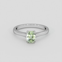 0.95 Ct. Yellowish Green Sapphire Ring, 14K White Gold 1