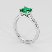 1.09 Ct. Emerald Ring, 18K White Gold 2