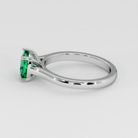 1.09 Ct. Emerald Ring, 18K White Gold 4