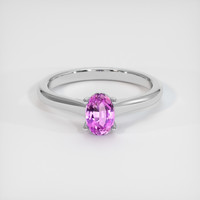 0.54 Ct. Sapphire Ring, 18K White Gold 1