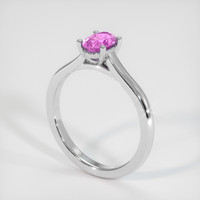 0.54 Ct. Sapphire Ring, 18K White Gold 2