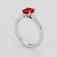 1.24 Ct. Ruby Ring, 18K White Gold 2