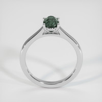 0.88 Ct. Green Sapphire Ring, 18K White Gold 3