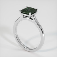2.08 Ct. Green Sapphire Ring, 18K White Gold 2