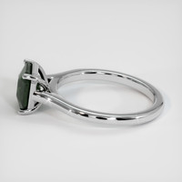2.08 Ct. Green Sapphire Ring, 18K White Gold 4