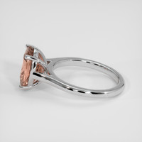 3.95 Ct. Padparadscha Sapphire Ring, 18K White Gold 4