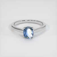1.11 Ct. Bi Color Sapphire Ring, 18K White Gold 1