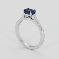 1.46 Ct. Blue Sapphire Ring, 18K White Gold 2