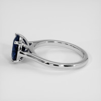 2.51 Ct. Blue Sapphire Ring, 18K White Gold 4