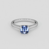 1.47 Ct. Blue Sapphire Ring, 18K White Gold 1