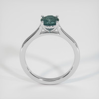 1.04 Ct. Bluish Green Sapphire Ring, 18K White Gold 3