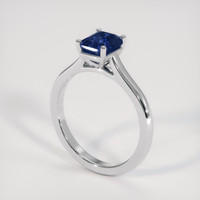 1.62 Ct. Blue Sapphire Ring, 18K White Gold 2