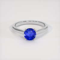 1.21 Ct. Blue Sapphire Ring, 18K White Gold 1