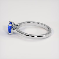 1.21 Ct. Blue Sapphire Ring, 18K White Gold 4