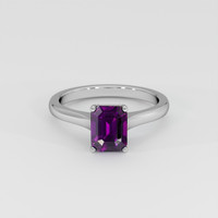 2.06 Ct. Purple Sapphire Ring, 18K White Gold 1