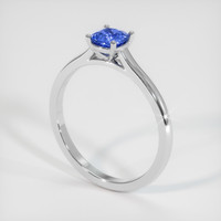 0.94 Ct. Blue Sapphire Ring, 18K White Gold 2