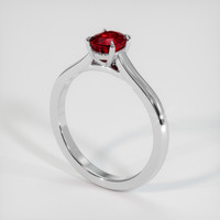 0.79 Ct. Ruby Ring, 18K White Gold 2
