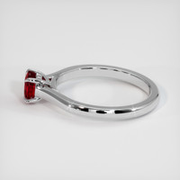 0.79 Ct. Ruby Ring, 18K White Gold 4