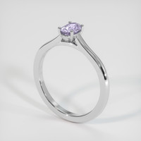 0.72 Ct. Sapphire Ring, 18K White Gold 2