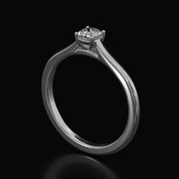 0.51 Ct. Sapphire Ring, 18K White Gold 2
