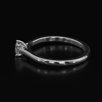 0.51 Ct. Sapphire Ring, 18K White Gold 4
