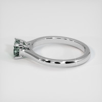 1.07 Ct. Green Sapphire Ring, 18K White Gold 4