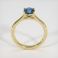 1.18 Ct. Greenish Blue Sapphire Ring, 10K Yellow Gold 3