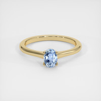1.12 Ct. Blue Sapphire Ring, 10K Yellow Gold 1