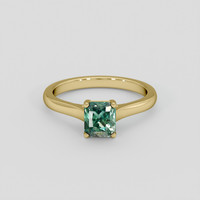 1.37 Ct. Bluish Green Sapphire Ring, 10K Yellow Gold 1