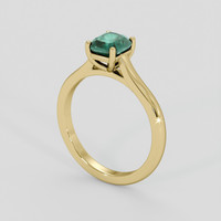 1.37 Ct. Bluish Green Sapphire Ring, 10K Yellow Gold 2