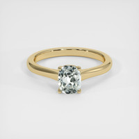 0.94 Ct. Greyish Blue Sapphire Ring, 10K Yellow Gold 1