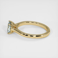 0.94 Ct. Greyish Blue Sapphire Ring, 10K Yellow Gold 4