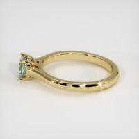 0.73 Ct. Bluish Green Sapphire Ring, 10K Yellow Gold 4