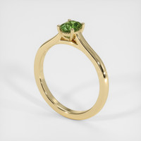 0.55 Ct. Yellowish Green Sapphire Ring, 10K Yellow Gold 2
