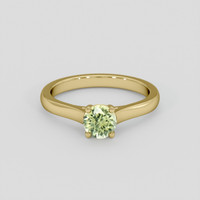 0.49 Ct. Yellowish Green Sapphire Ring, 10K Yellow Gold 1