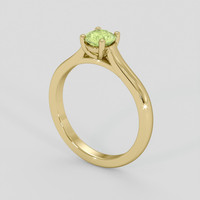 0.49 Ct. Yellowish Green Sapphire Ring, 10K Yellow Gold 2