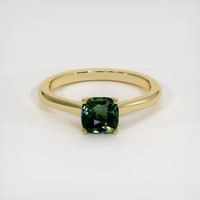 1.15 Ct. Green Sapphire Ring, 10K Yellow Gold 1