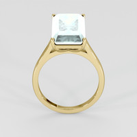 15.27 Ct. Bluish Green Aquamarine Ring, 14K Yellow Gold 3