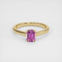 1.06 Ct. Pink Sapphire Ring, 14K Yellow Gold 1