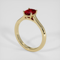 1.05 Ct. Purplish Red Ruby Ring, 14K Yellow Gold 2