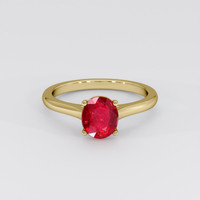 1.59 Ct. Ruby Ring, 14K Yellow Gold 1