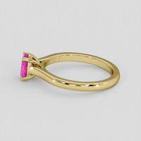 0.69 Ct. Pink Sapphire Ring, 14K Yellow Gold 4