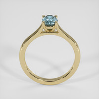 1.16 Ct. Greenish Blue Sapphire Ring, 14K Yellow Gold 3