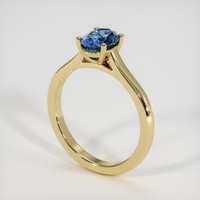 1.17 Ct. Blue Sapphire Ring, 14K Yellow Gold 2