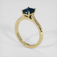 1.62 Ct. Greenish Blue Sapphire Ring, 14K Yellow Gold 2